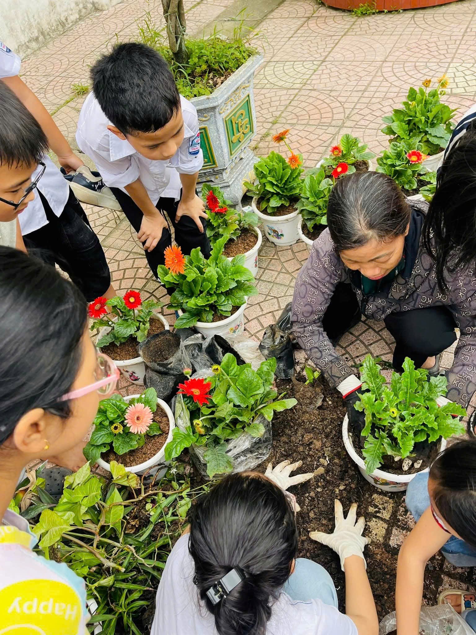 ĐƯỜNG AN: LIÊN ĐỘI TIỂU HỌC THÁI MINH TRIỂN KHAI CÔNG TRÌNH MĂNG NON “TRƯỜNG LỚP XANH”