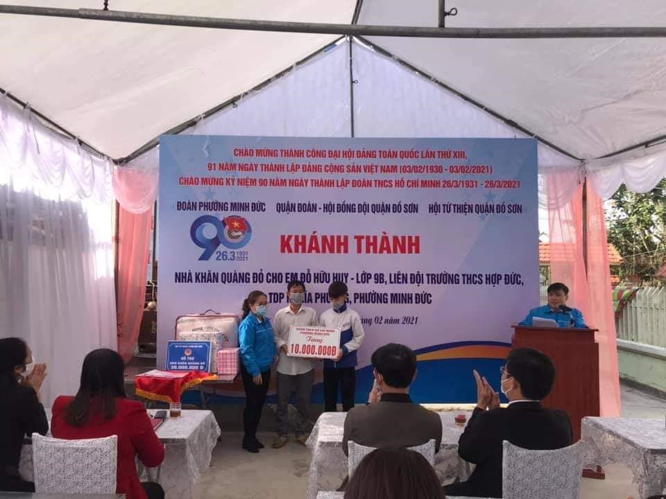 Công trình “Xây dựng nhà khăn quàng đỏ” chào mừng kỷ niệm 90 năm ngày thành lập Đoàn TNCS Hồ Chí Minh (26/3/1931-26/3/2021)