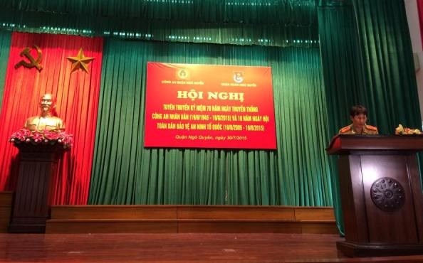 phối hợp tổ chức thành công Hội nghị tuyên truyền kỷ niệm 70 năm Ngày truyền thống Công an nhân dân Việt Nam