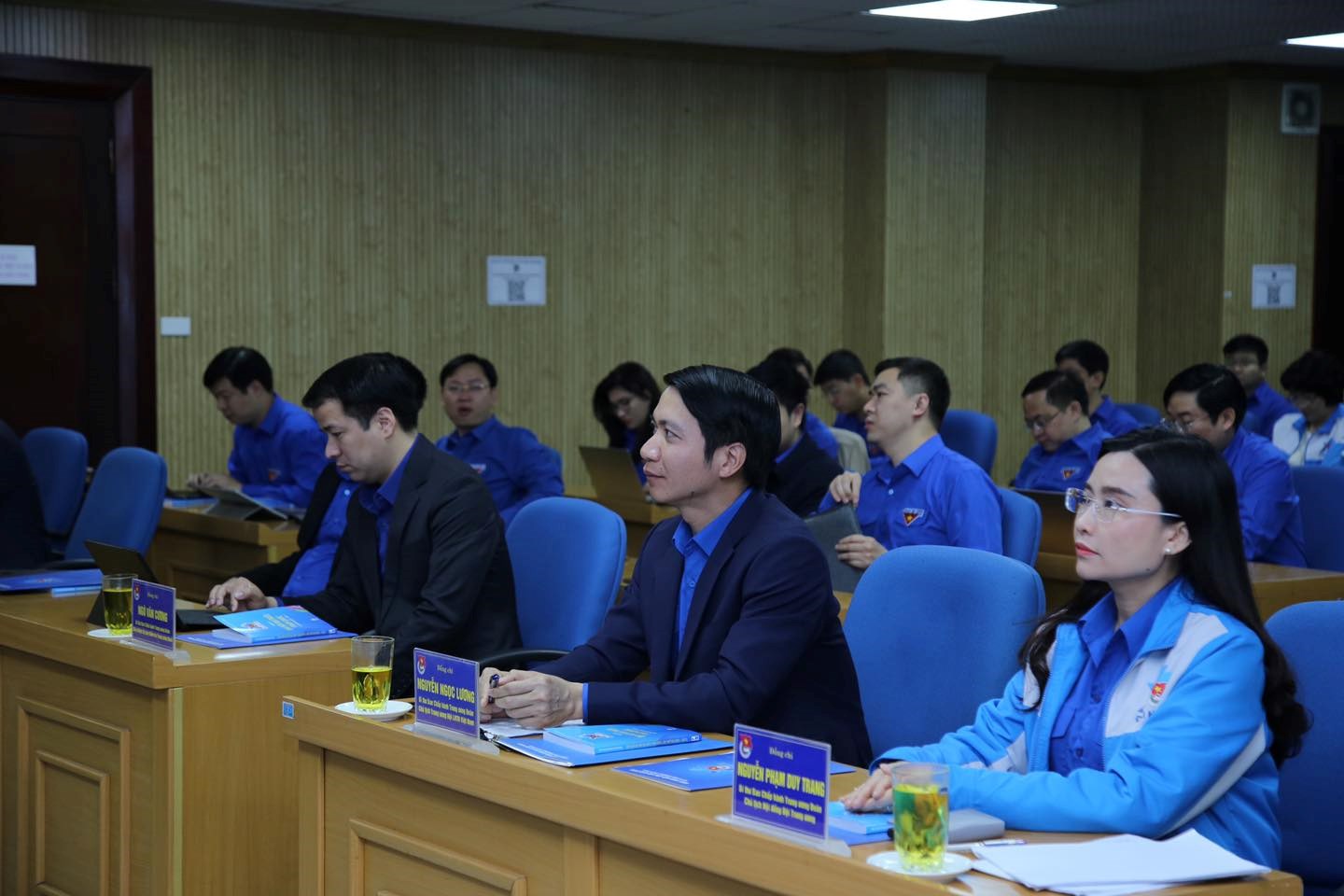 Cán bộ Đoàn thành phố tham gia Hội nghị trực tuyến nghiên cứu, học tập, quán triệt Nghị quyết Đại hội Đoàn toàn quốc lần thứ XII, nhiệm kỳ 2022 - 2027
