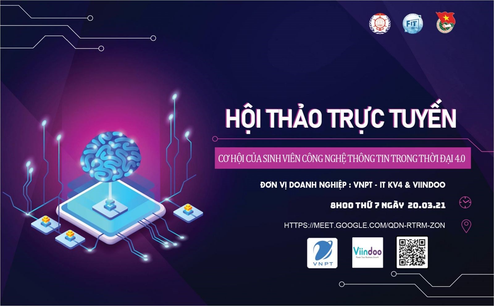 Hội thảo trực tuyến với chủ đề "Cơ hội của sinh viên CNTT trong thời đại 4.0"