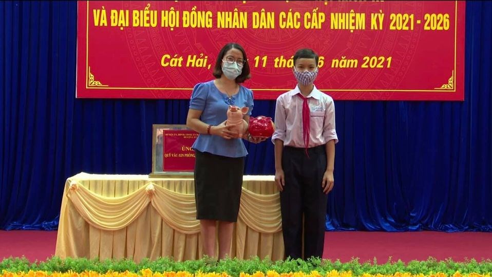 GƯƠNG SÁNG THIẾU NHI CÁT HẢI TRONG PHÒNG CHỐNG DỊCH COVID - 19