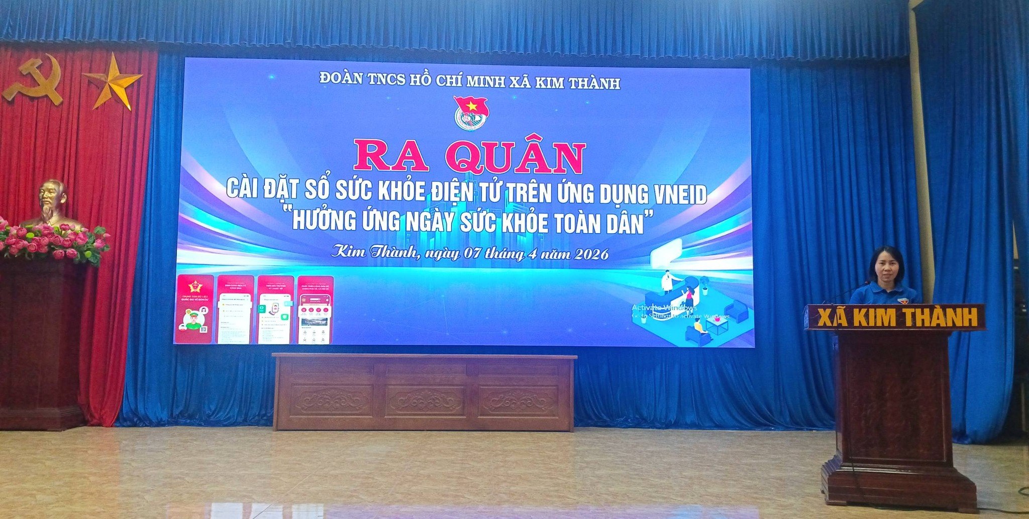 KIM THÀNH RA QUÂN HỖ TRỢ CÀI ĐẶT SỔ SỨC KHỎE ĐIỆN TỬ