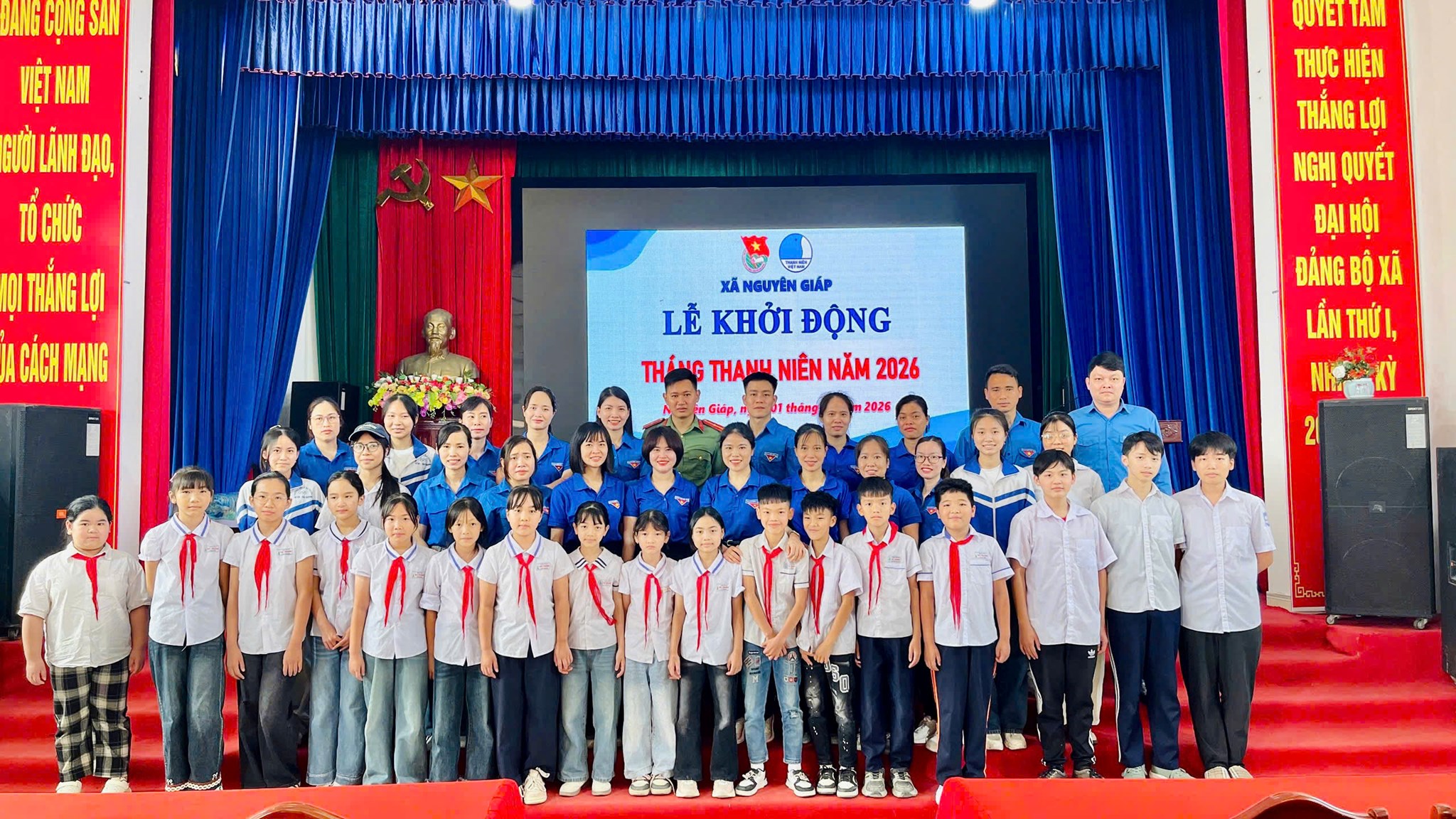 Đoàn TNCS Hồ Chí Minh xã Nguyên Giáp tổ chức Lễ ra quân, Khởi động Tháng thanh niên