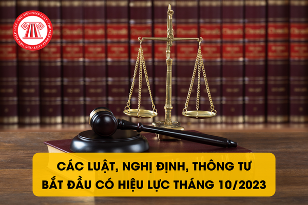 CÁC NGHỊ ĐỊNH, THÔNG TƯ BẮT ĐẦU CÓ HIỆU LỰC THÁNG 10/2023
