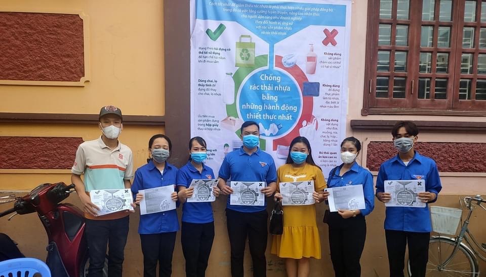 Huyện đoàn An Dương triển khai Mô hình Chợ dân sinh giảm thiểu rác thải nhựa.