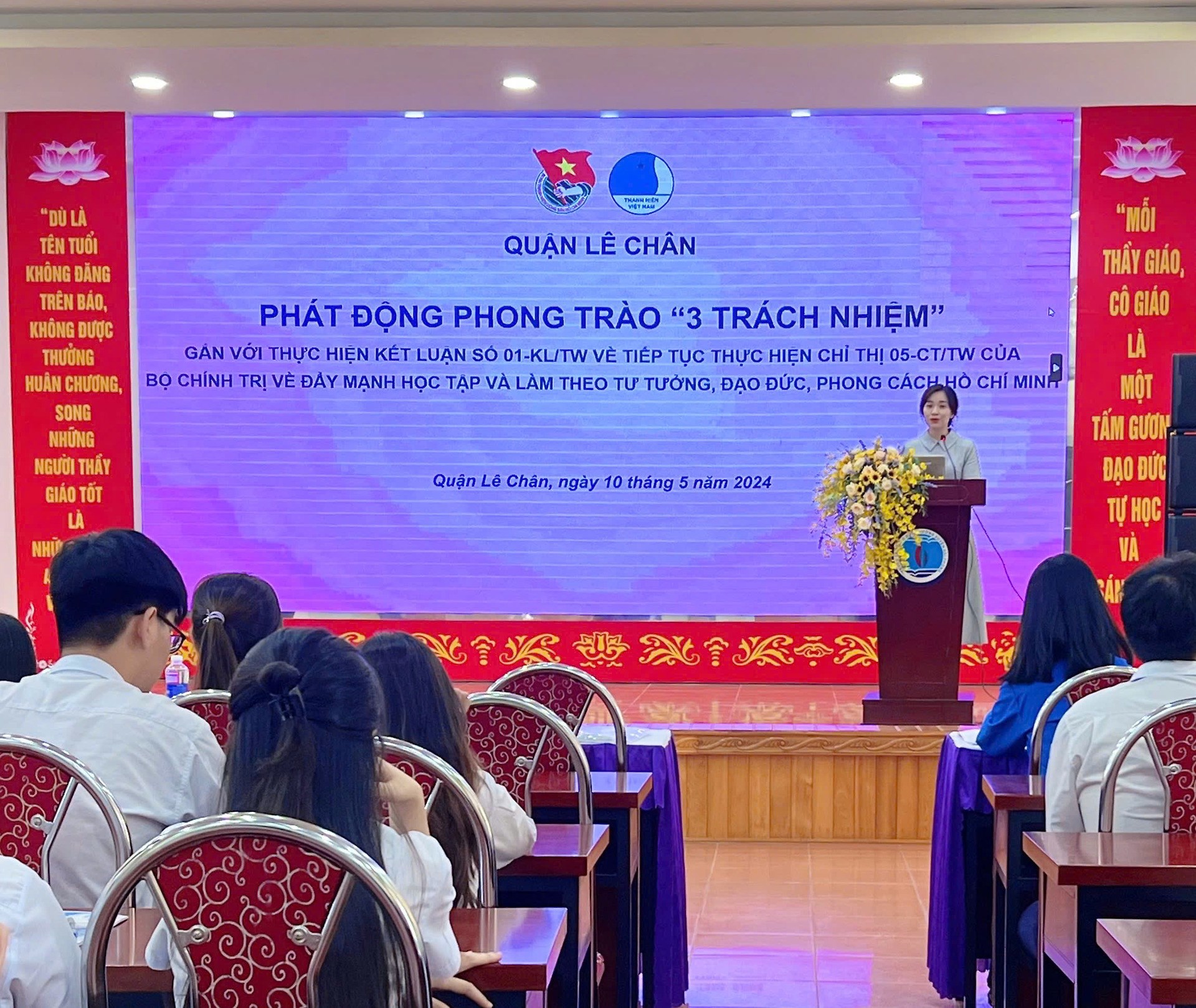 Quận đoàn - Ủy ban Hội quận tổ chức phát động phong trào "3 trách nhiệm" gắn với thực hiện Kết luận số 01-KL/TW về tiếp tục thực hiện Chỉ thị 05-CT/TW của Bộ Chính trị về đẩy mạnh học tập và làm theo tư tưởng, đạo đức, phong cách Hồ Chí Minh