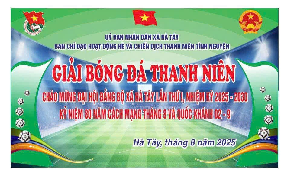Xã Hà Tây tổ chức thành công Giải bóng đá thanh niên hè năm 2025
