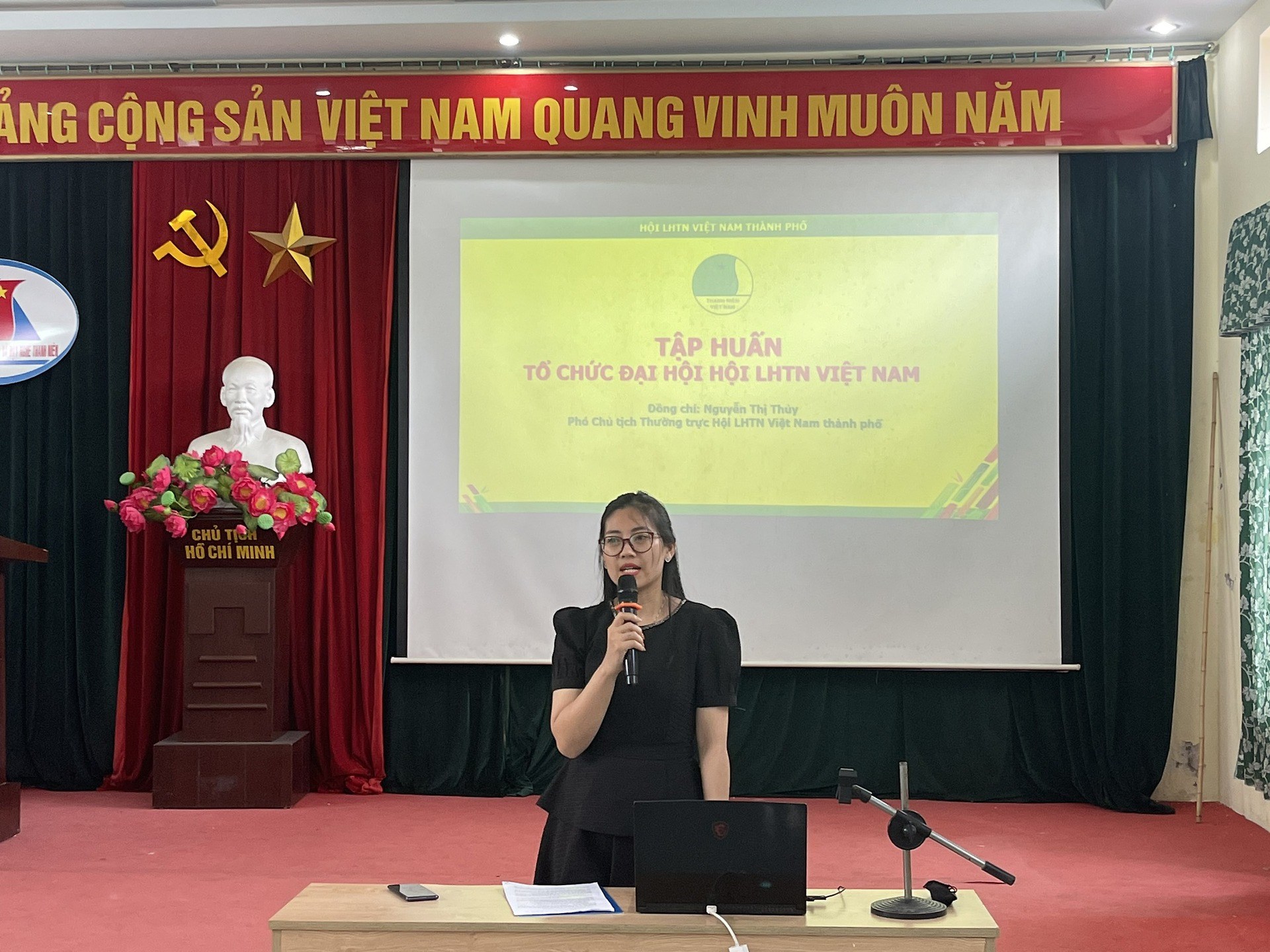 Lớp tập huấn nghiệp vụ cho cán bộ Hội theo chức danh là Chủ tịch Hội LHTN cấp xã