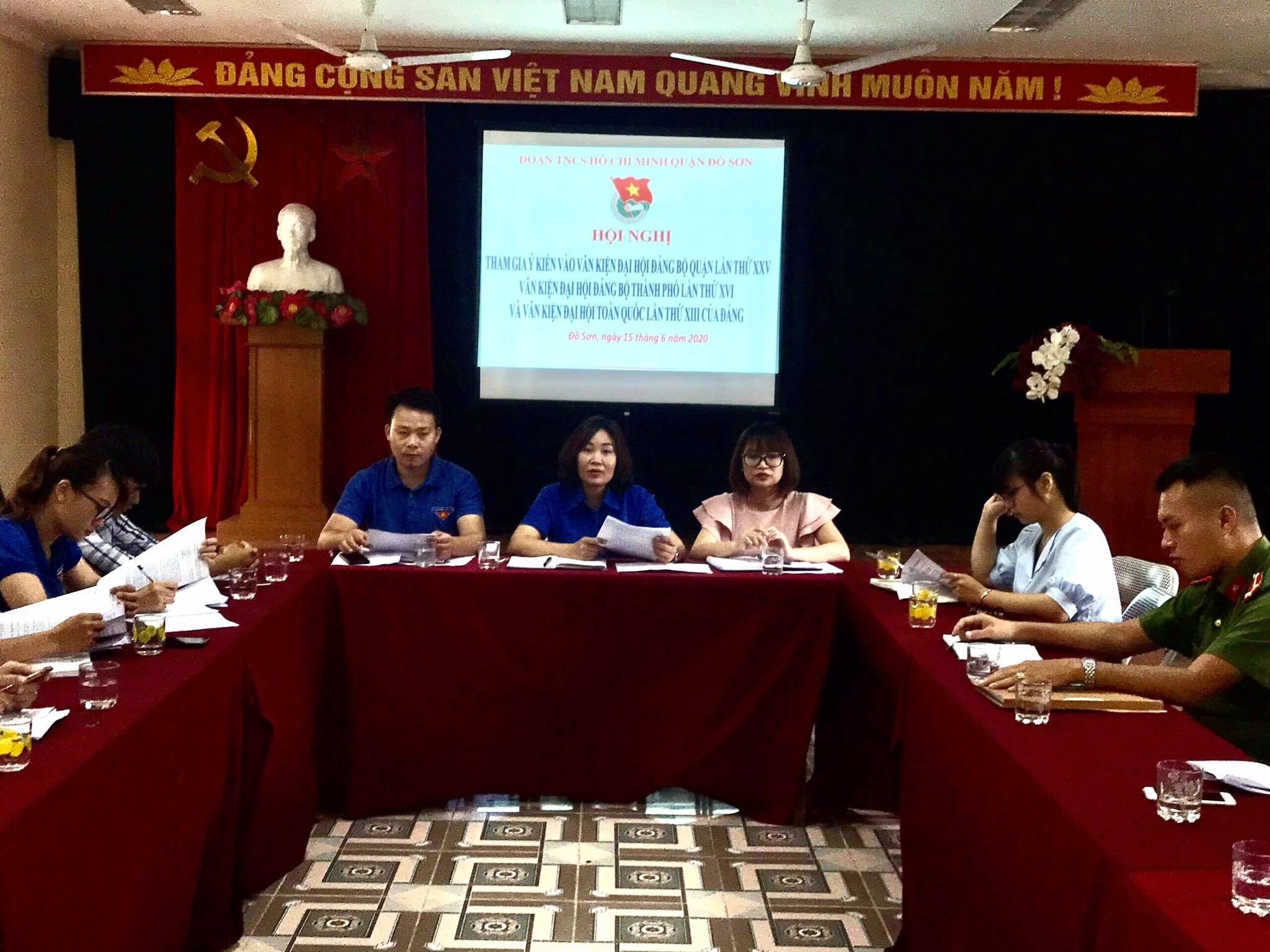 Hội nghị tham gia ý kiến vào Dự thảo Văn kiện đại hội Đảng bộ quận lần thứ XXV, Văn kiện Đại hội Đảng bộ thành phố lần thứ XIII và Văn kiện Đại hội Toàn quốc lần thứ XIII của Đảng