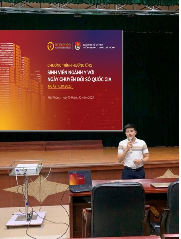 CHƯƠNG TRÌNH HƯỞNG ỨNG SINH VIÊN NGÀNH Y VỚI NGÀY CHUYỂN ĐỔI SỐ QUỐC GIA 10/10/2023