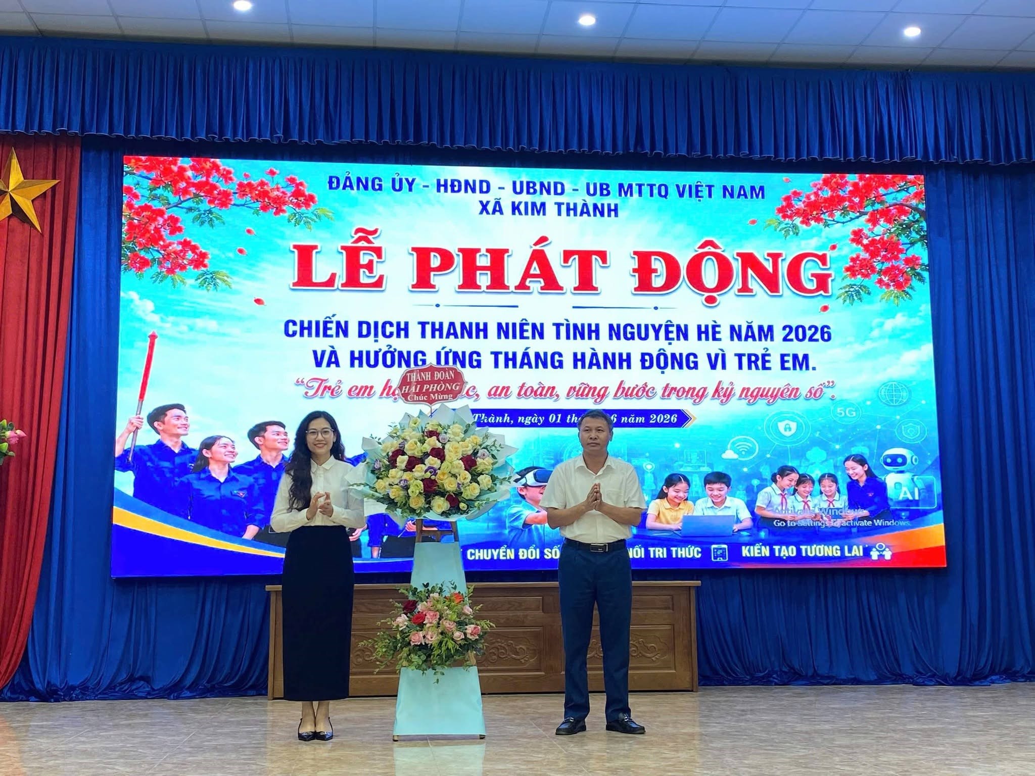 KIM THÀNH TỔ CHỨC LỄ PHÁT ĐỘNG HOẠT ĐỘNG HÈ VÀ CHIẾN DỊCH THANH NIÊN TÌNH NGUYỆN HÈ NĂM 2026 & HƯỞNG ỨNG THÁNG HÀNH ĐỘNG VÌ TRẺ EM NĂM 2026