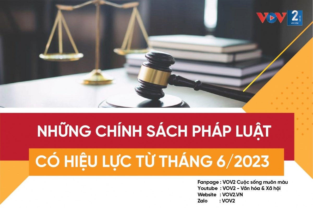 NHỮNG CHÍNH SÁCH PHÁP LUẬT CÓ HIỆU LỰC TỪ THÁNG 6/2023