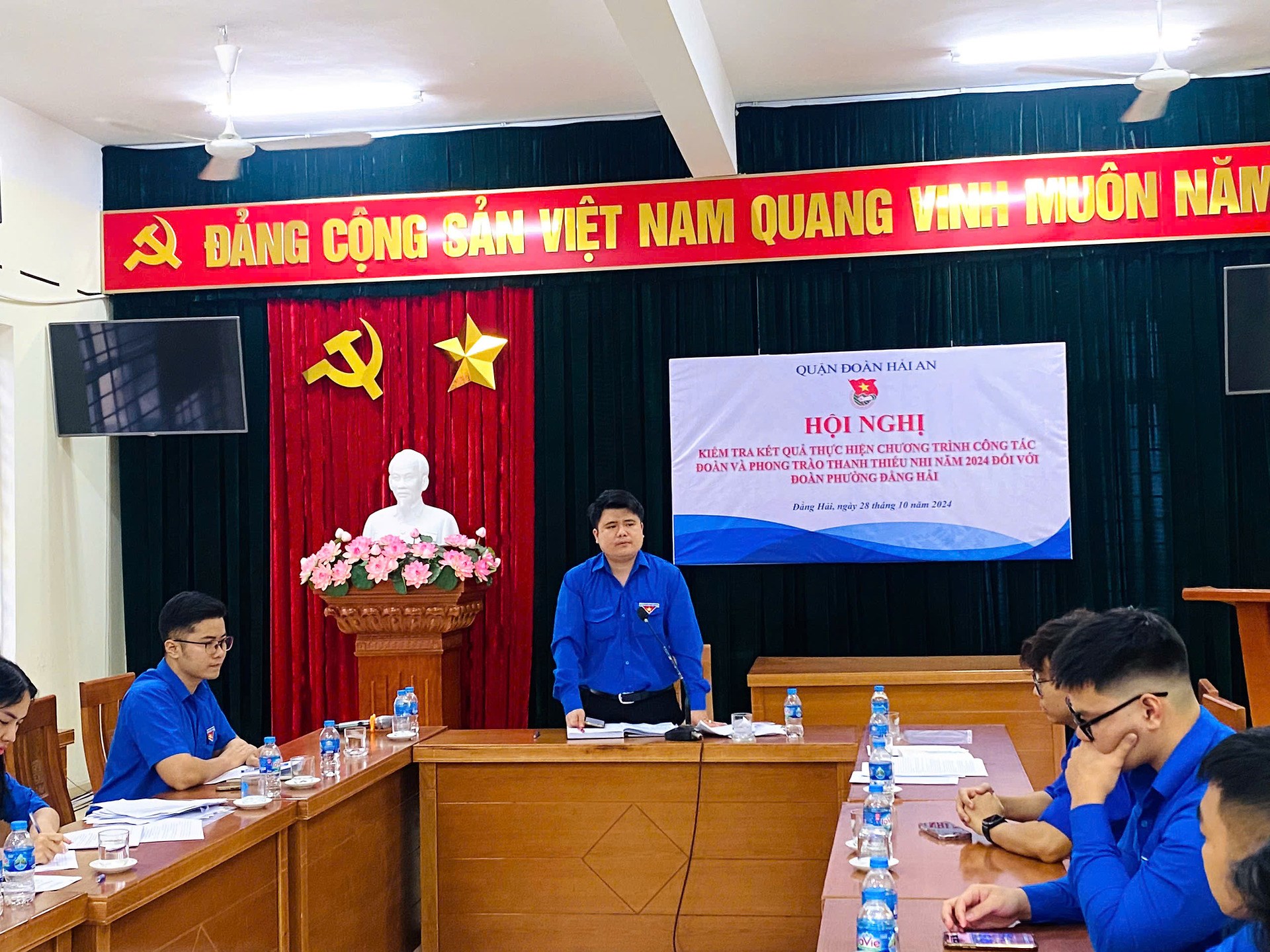 Quận đoàn Hải An triển khai Hội nghị kiểm tra công tác Đoàn và phong trào thanh thiếu nhi năm 2024 đối với Đoàn phường Đằng Hải