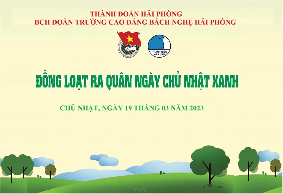 Đoàn thanh niên Cao đẳng Bách Nghệ ra quân hưởng ứng Ngày Chủ Nhật xanh 19/3