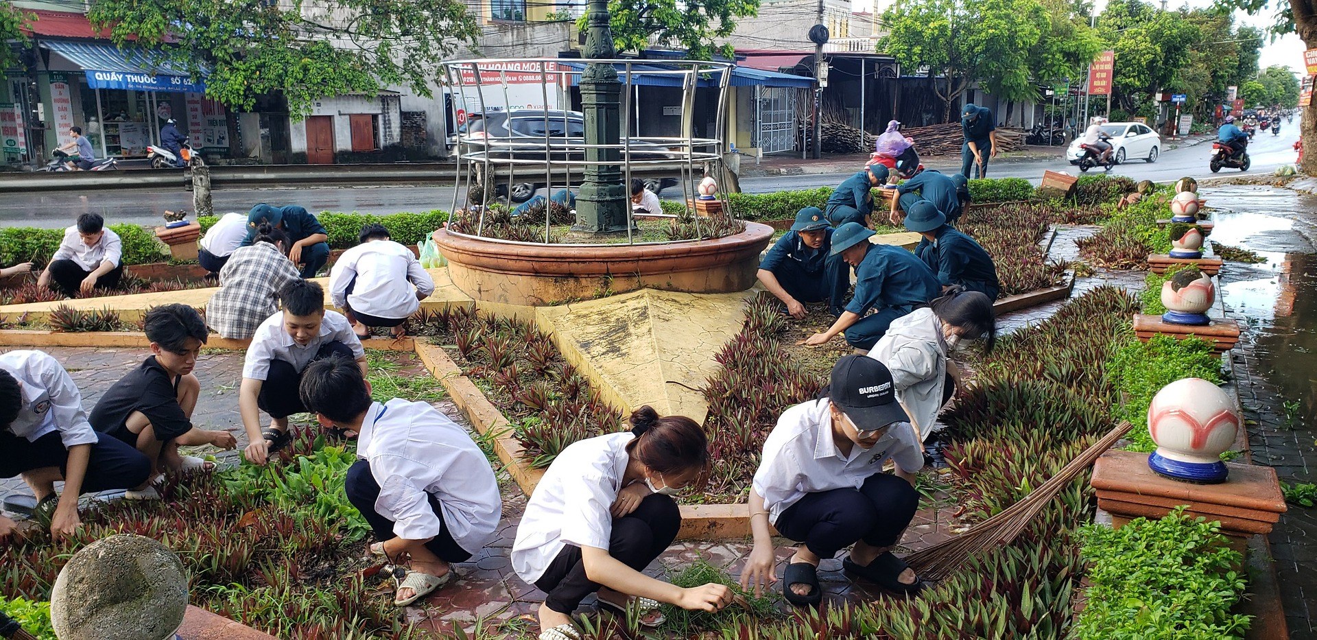 Đoàn thị trấn Trường Sơn duy trì mô hình tuyến đường văn minh
