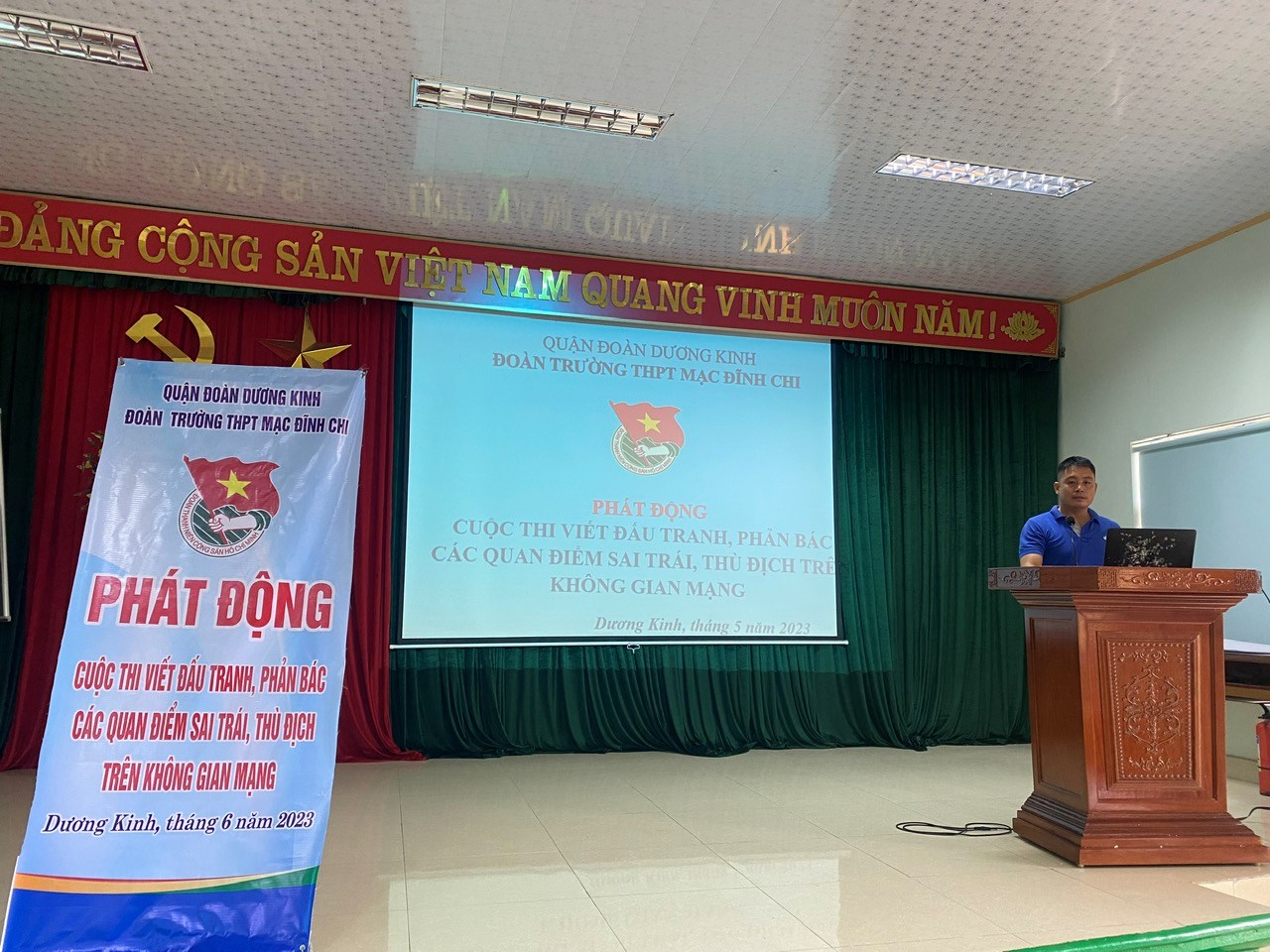 ĐOÀN TRƯỜNG THPT MẠC ĐĨNH CHI PHÁT ĐỘNG CUỘC THI VIẾT ĐẤU TRANH, PHẢN BÁC CÁC QUAN ĐIỂM SAI TRÁI THÙ ĐỊCH TRÊN KHÔNG GIAN MẠNG