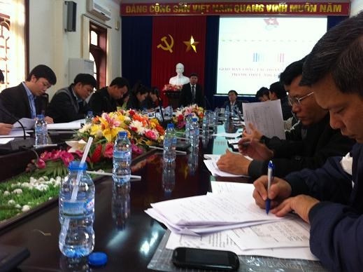 Hội nghị Giao ban công tác Đoàn và phong trào thanh thiếu nhi khối huyện năm 2014