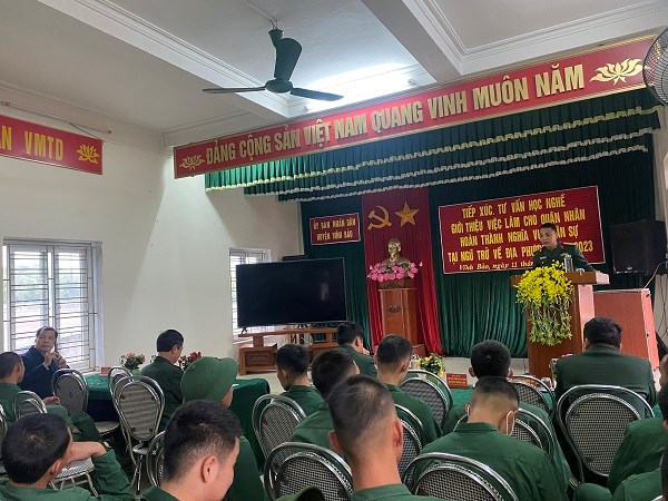 Chương trình gặp mặt, đón tiếp thanh niên hoàn thành nghĩa vụ trở về địa phương và tư vấn hướng nghiệp, đào tạo nghề cho quân nhân năm 2023