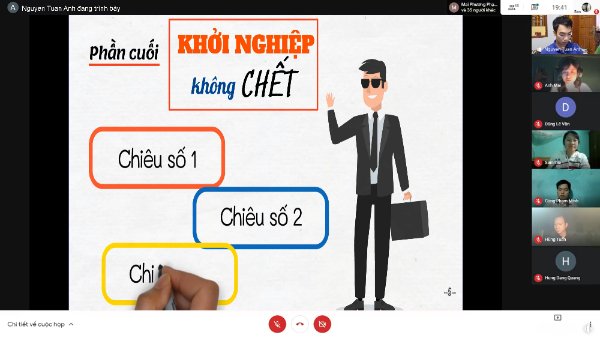 Đ/c Nguyễn Tuấn Anh - Phó Chủ tịch Hội Sinh viên trường trình bày tại Diễn đàn